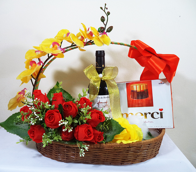 Giỏ hoa và rượu - Cảm Ơn